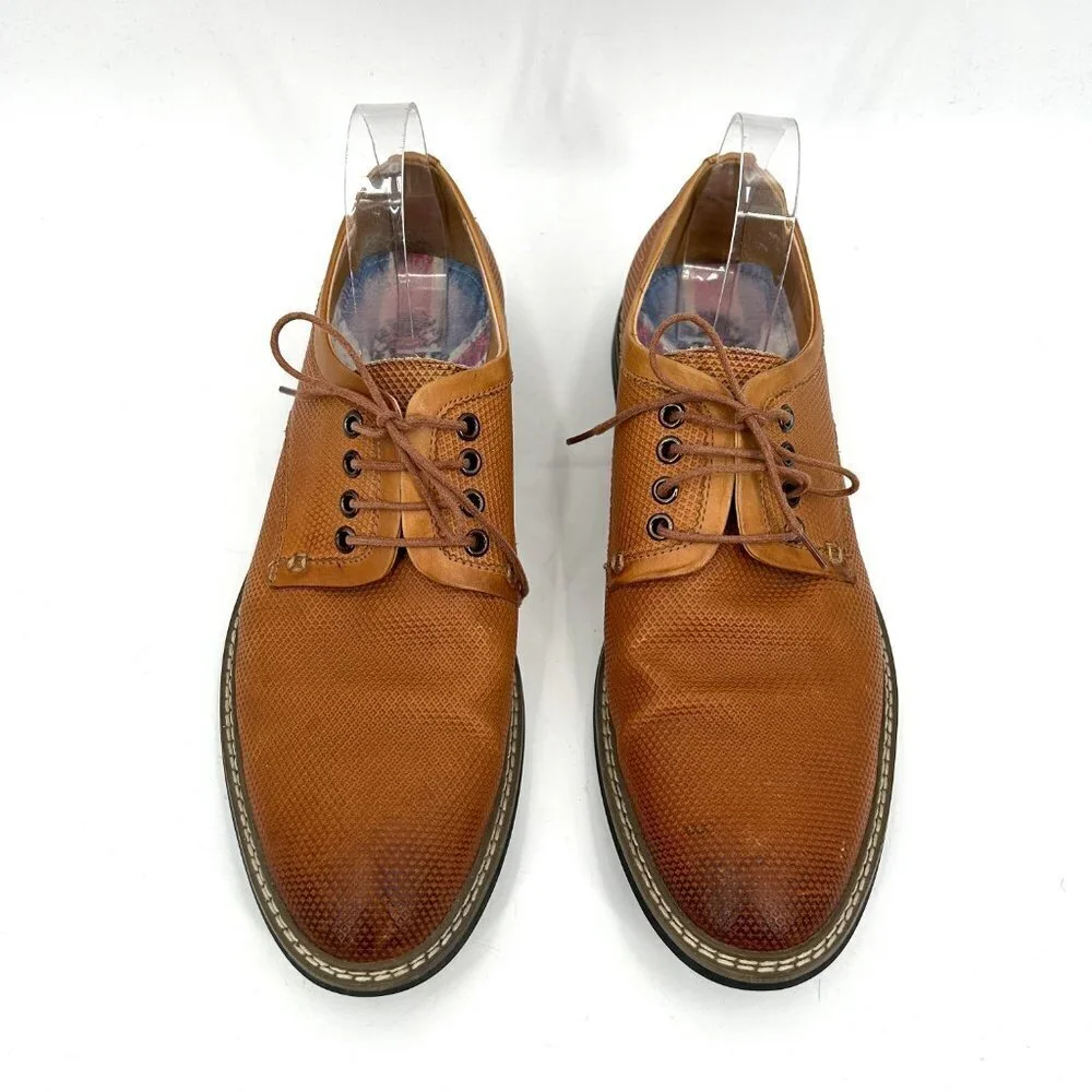 ENGLISH LAUNDRY Men's Brown Leather Oxford Lace Up Office Shoes Size 11